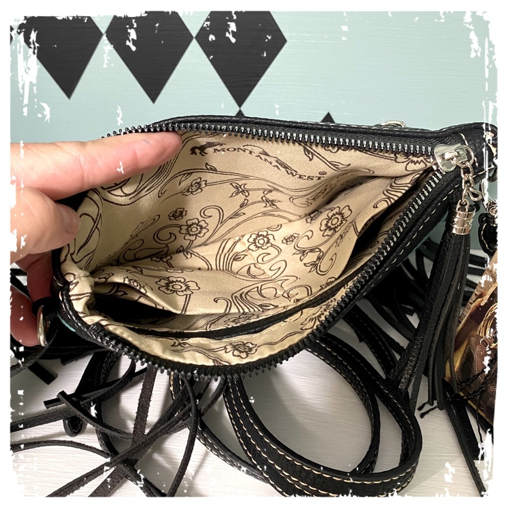 Montana West Crossbody/Clutch Purse Southwestern Design Aztec - Picture 6 of 10